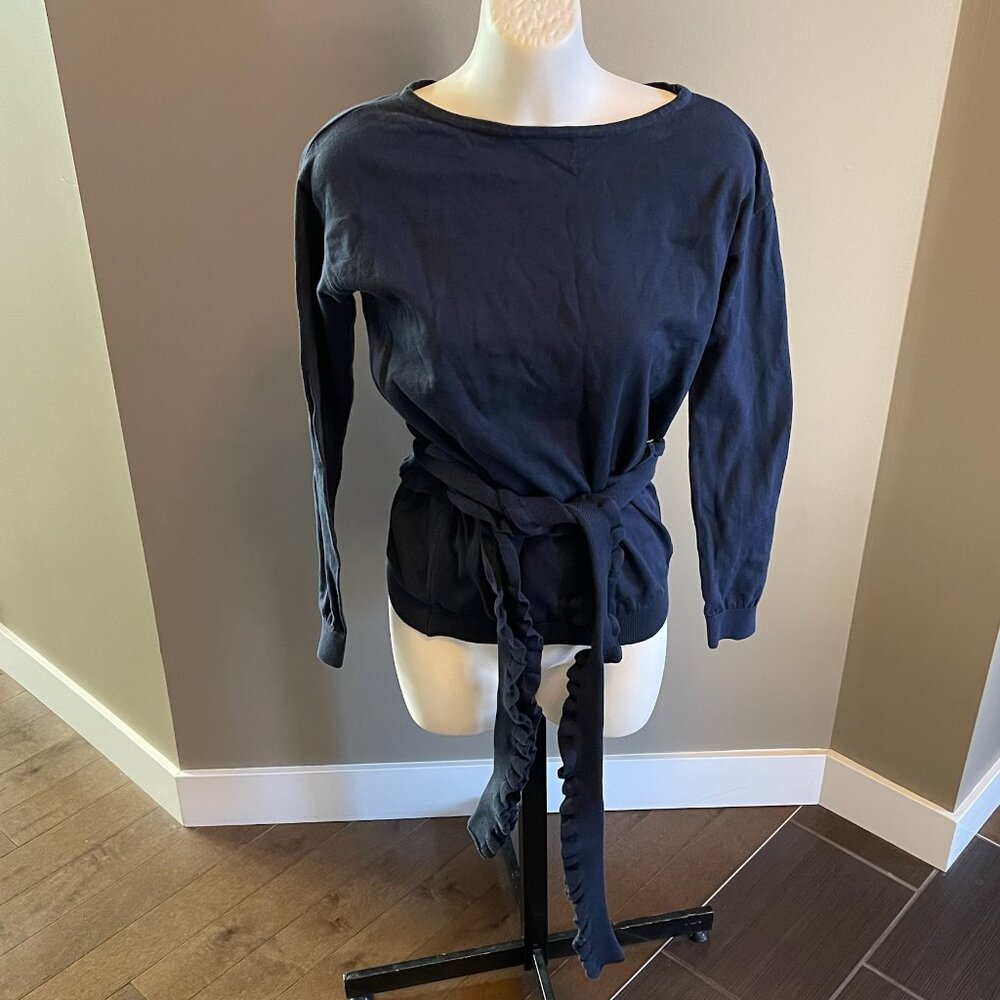 RED Valentino Navy Long Sleeve With Tie